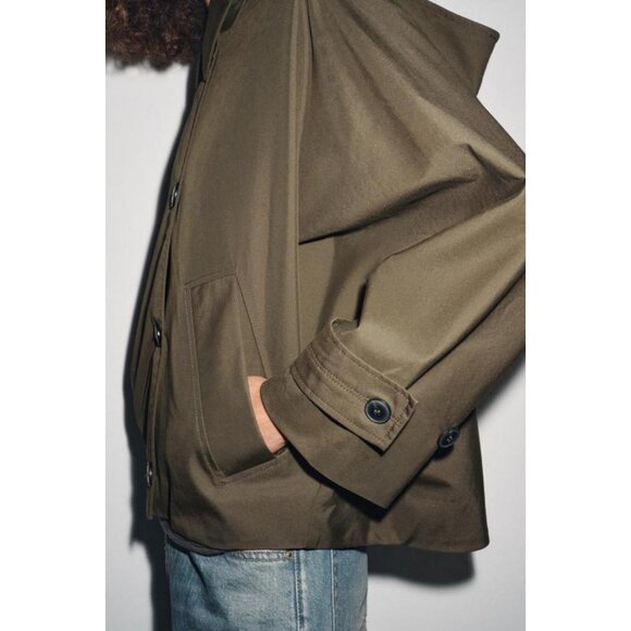 ZARA ZW COLLECTION WATER REPELLENT TRENCH COAT - Picture 5 of 9